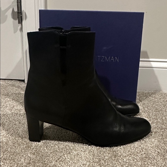Stuart Weitzman Black Bootie Sz 11.5 - Picture 4 of 7